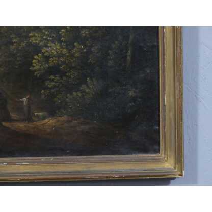 Paysage Italien, Tableau Huile Sur Toile époque XVIII ème à Restaurer – Image 7