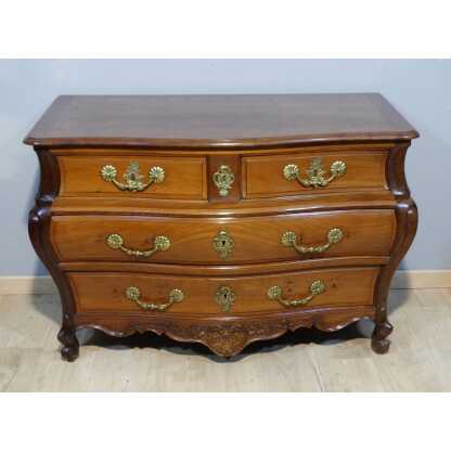 Commode Bordelaise d'époque Louis XV, Acajou Massif XVIII ème Siècle