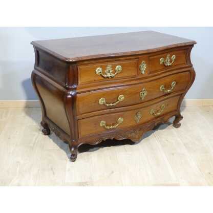 Commode Bordelaise d'époque Louis XV, Acajou Massif XVIII ème Siècle – Image 4