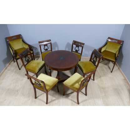 Paire De Fauteuils Aux Cygnes De Style Empire En Acajou, époque Fin XIX ème – Image 19