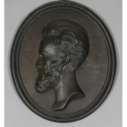 Médaillon Profil En Fonte De Fer Représentant Louis Mie Homme Politique Français Du XIX ème