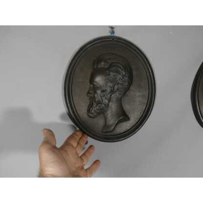 Médaillon Profil Fonte De Fer Représentant Adolphe Thiers, Président De La République Française – Image 5