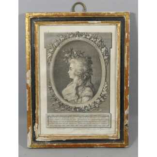 Mme Crétu, Actrice Du Spectacle De Bordeaux, Gravure époque Directoire Par Pallière, XVIII ème