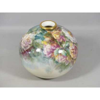 Les Roses, Vase Boule En Porcelaine Peinte à La Main Limoges – Image 10