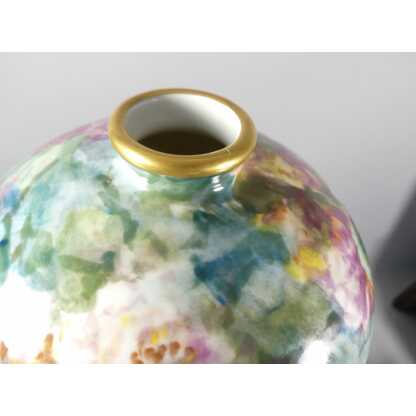 Les Roses, Vase Boule En Porcelaine Peinte à La Main Limoges – Image 4