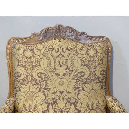 Large Fauteuil d'époque Régence En Noyer Richement Sculpté, Début XVIII ème Siècle – Image 5