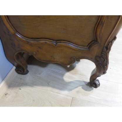 Commode Provençale Nîmoise En Noyer Sculpté, époque Régence, Début XVIII ème Siècle – Image 13