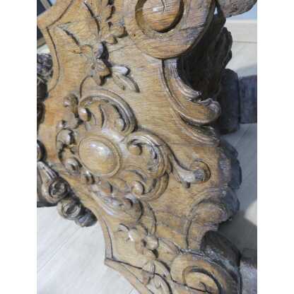 120 cm! Important Piétement De Pique Cierge Ou De Lutrin En Chêne Sculpté d'époque Régence, Début XVIII ème – Image 19