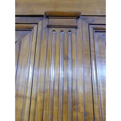 Sobre Armoire Louis XVI à Cannelures En Merisier Massif, époque Fin XIX ème – Image 5