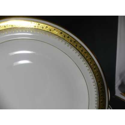 Incrustation d'Or, Service De Table Et à Café Pour 12 Personnes En Porcelaine De Limoges – Image 6