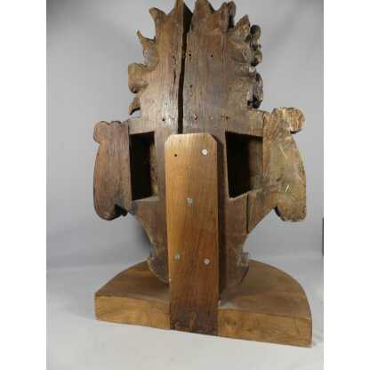 Pinacle En Bois Sculpté Façon Pot à Feu En Draperies Et Fleurs, époque XVIII ème Siècle – Image 10