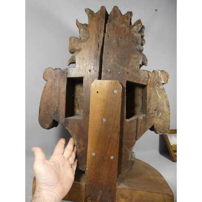 Pinacle En Bois Sculpté Façon Pot à Feu En Draperies Et Fleurs, époque XVIII ème Siècle – Image 9