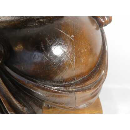 Pinacle En Bois Sculpté Façon Pot à Feu En Draperies Et Fleurs, époque XVIII ème Siècle – Image 6