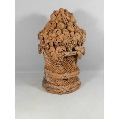 Ornement En Terre Cuite Corbeille De Fruits Et Fleurs Décoration De Jardin, époque Début XX ème – Image 13
