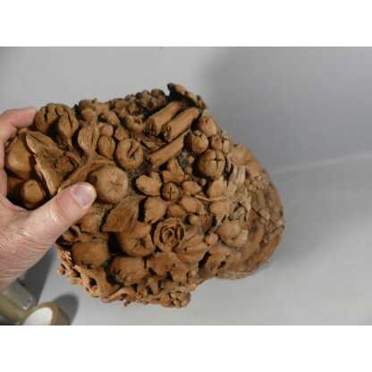 Ornement En Terre Cuite Corbeille De Fruits Et Fleurs Décoration De Jardin, époque Début XX ème – Image 7