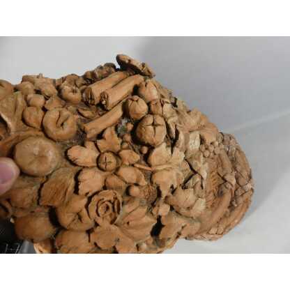 Ornement En Terre Cuite Corbeille De Fruits Et Fleurs Décoration De Jardin, époque Début XX ème – Image 6