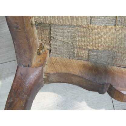 Paire De Fauteuils à La Reine En Noyer Sculpté Tapisserie d'Origine époque Louis XV, XVIII ème – Image 17