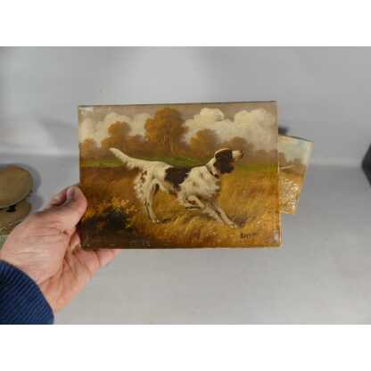 Les Chiens De Chasse, Paire De Tableaux Peints à l'Huile, Signés Lartigau – Image 7