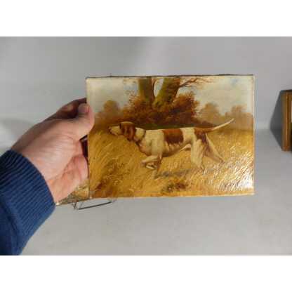 Les Chiens De Chasse, Paire De Tableaux Peints à l'Huile, Signés Lartigau – Image 3