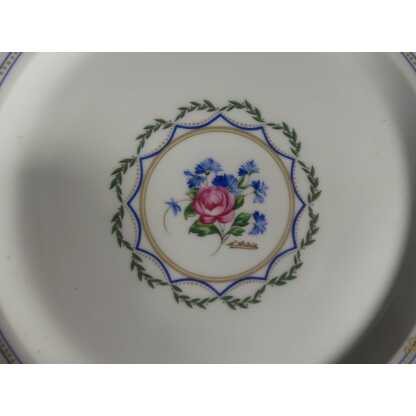 D'Artois, d'Après Un Modèle XVIII ème, Série De 12 Assiettes De Table En Porcelaine De Limoges – Image 3