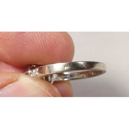 Bague Solitaire Diamant 0.25 Carat, Or Gris 18 Carats, époque 1930 – Image 7