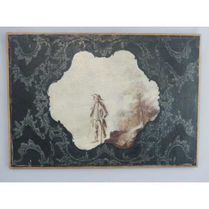 Tableau De Boiserie Ou De Trumeau, Huile Sur Toile XVIII ème