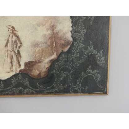 Tableau De Boiserie Ou De Trumeau, Huile Sur Toile XVIII ème – Image 9