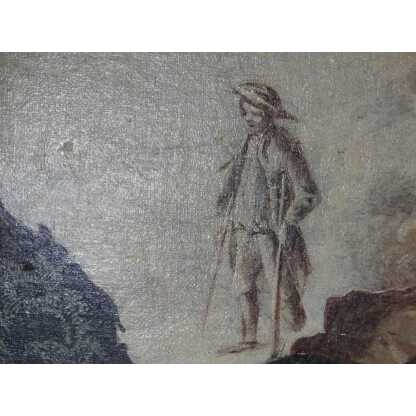Tableau De Boiserie Ou De Trumeau, Huile Sur Toile XVIII ème – Image 4
