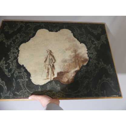 Tableau De Boiserie Ou De Trumeau, Huile Sur Toile XVIII ème – Image 3