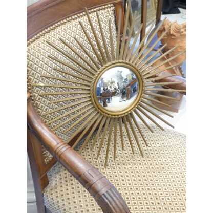 Chaty Vallauris, Miroir Soleil Sorcière En Fer Doré, 51 Cm – Image 2