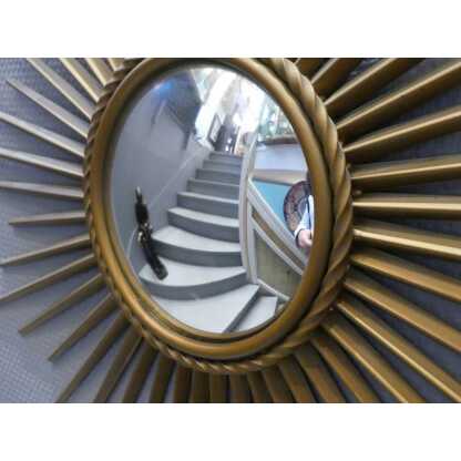 Chaty Vallauris, Miroir Soleil Sorcière En Fer Doré, 51 Cm – Image 3