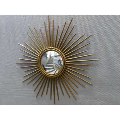 Chaty Vallauris, Miroir Soleil Sorcière En Fer Doré, 51 Cm – Image 5
