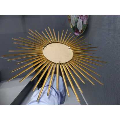 Chaty Vallauris, Miroir Soleil Sorcière En Fer Doré, 51 Cm – Image 13