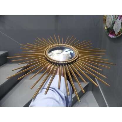 Chaty Vallauris, Miroir Soleil Sorcière En Fer Doré, 51 Cm – Image 10