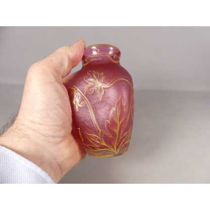 Daum Nancy, Vase Coeur De Marie En Verre "mon Coeur Avez" époque fin XIX ème – Image 13