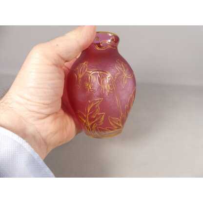 Daum Nancy, Vase Coeur De Marie En Verre "mon Coeur Avez" époque fin XIX ème – Image 12