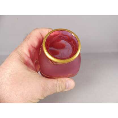 Daum Nancy, Vase Coeur De Marie En Verre "mon Coeur Avez" époque fin XIX ème – Image 9