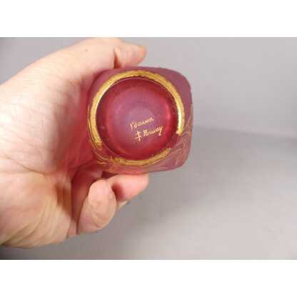 Daum Nancy, Vase Coeur De Marie En Verre "mon Coeur Avez" époque fin XIX ème – Image 8