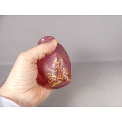 Daum Nancy, Vase Coeur De Marie En Verre "mon Coeur Avez" époque fin XIX ème – Image 4