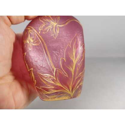 Daum Nancy, Vase Coeur De Marie En Verre "mon Coeur Avez" époque fin XIX ème – Image 3