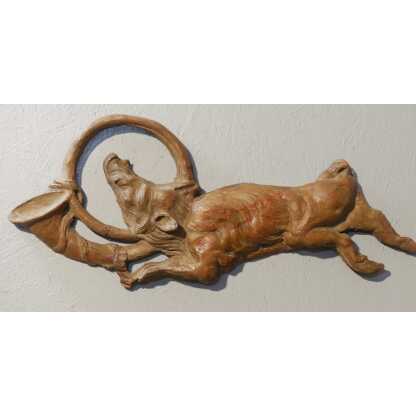 Sanglier Au Cor De Chasse, Sculpture Cynégétique En Terre Cuite, époque XIX ème