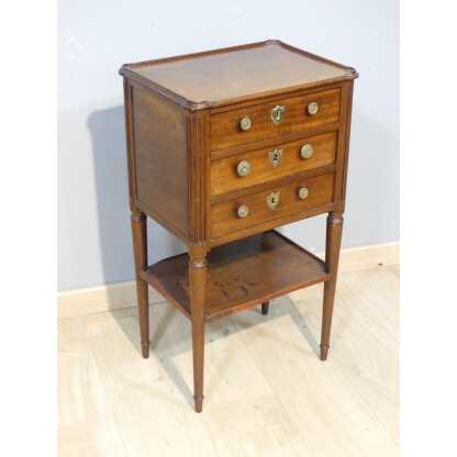 Table Chiffonnière En Acajou d'époque Louis XVI, Fin XVIII ème Siècle
