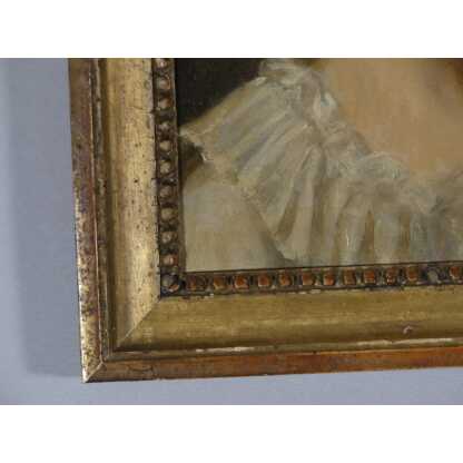 Portrait d'Une Jeune Femme, Tableau Huile Sur Toile époque Fin XVIII ème – Image 6