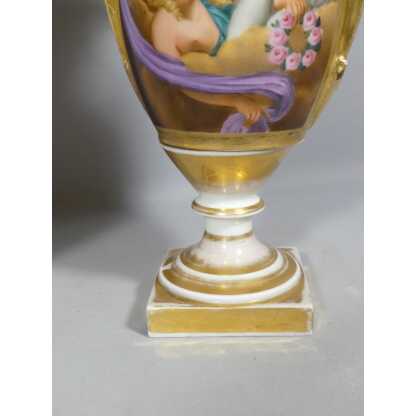 Paire De Vases Zeus, Leda, Aigle Et Cygne, Porcelaine Début XIX ème époque Restauration – Image 5