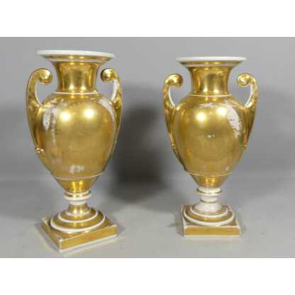 Paire De Vases Zeus, Leda, Aigle Et Cygne, Porcelaine Début XIX ème époque Restauration – Image 8