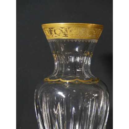 Saint Louis Thistle Pompei, Grand Vase Balustre En Cristal Incrusté d'Or – Image 2