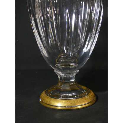 Saint Louis Thistle Pompei, Grand Vase Balustre En Cristal Incrusté d'Or – Image 8