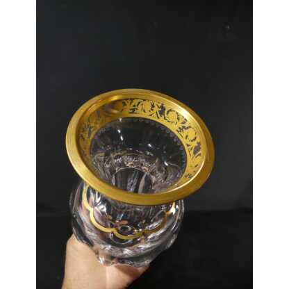Saint Louis Thistle Pompei, Grand Vase Balustre En Cristal Incrusté d'Or – Image 3