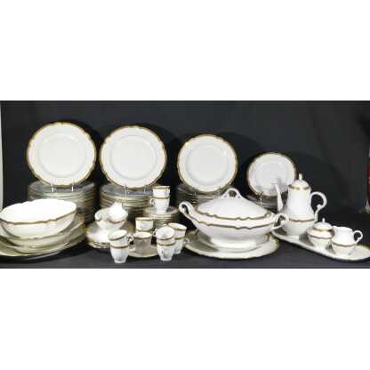 Charles Field Haviland Forme Mozart Doré, Service 12 Personnes Porcelaine De Limoges