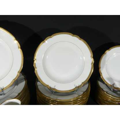 Charles Field Haviland Forme Mozart Doré, Service 12 Personnes Porcelaine De Limoges – Image 14